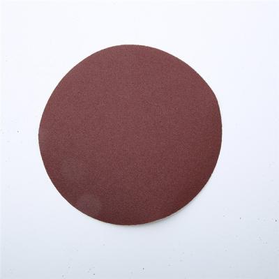 China Welding Seam Cleaning 7 Inch Aluminum Oxide Sand Disc Red Abrasive Hook and Loop Sanding Paper for sale