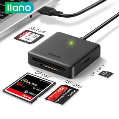 China 4 in 1 Multi Card Reader LLANO USB 3.1 4 in 1 Multi Card Reader SD TF CF CF MS Micro Flash Card Multi Card Reader for Computer PC Macbook Laptop for sale