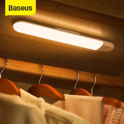 China Baseus Modern Under Cabinet Light PIR LED Motion Sensor Night Light Rechargeable LED Lamp For Wardrobe Kitchen Bedroom Cabinet for sale