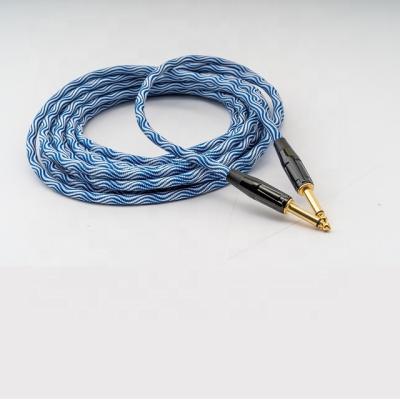 China Guitar 5m Cloth Jacket Instrument Guitar Cable with 1/4