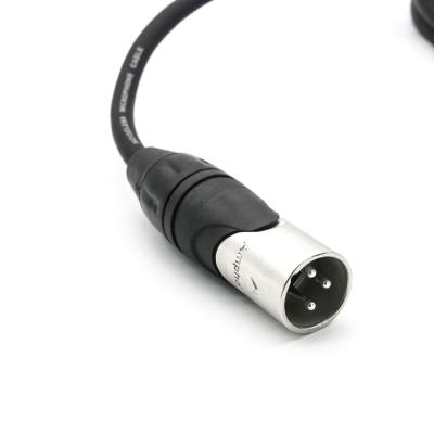 China Professional Mixer Microphone / Microphone Cable XLR Connector 6M Black Helical Shield AWG24 6.5mm for sale