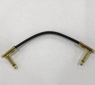 China Bass/Effect/DVD Player/Earphone MIC 1ft Right Angle 1/4 Inch Guitar Patch Attach Cable OD 6.0mm For MIC Earphone Home TV for sale