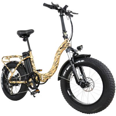 China Aluminum Alloy Wholesaler Aluminum Alloy Fat Tire Folding Electric Bicycle Electric Folding Bike Ebike Big Wheel for sale