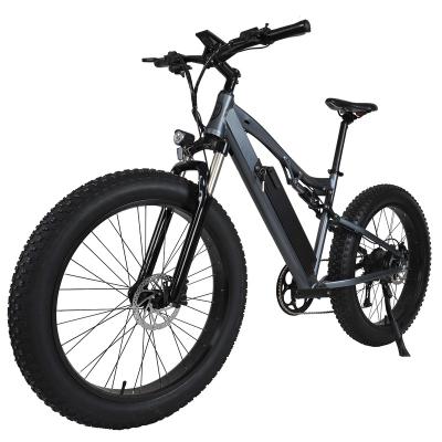 China Fat Tire Electric Bike Easy Electric Mountain Bike Ebike Full Suspension Bicycle for sale