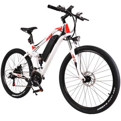 China Aluminum alloy ready for shipping mountain bike full suspension electric mountain ebike for sale