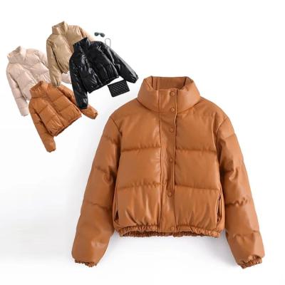 China Winter Thick Leather Women's Polyester Coat Long Sleeve Anti-wrinkle Faux Lined Jacket Spring Jackets for sale