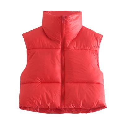 China Sustainable Quality Zipper Splicing Women Beach Vest Solid Color Top Comfortable Sleeveless Vest For Women for sale