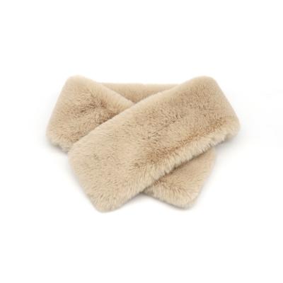 China New Arrival Winter Cashmere Scarf Regular Warm Fur Collar Scarf Women Fashion Rabbit Winter Long Scarf for sale