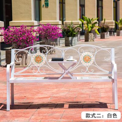 China Antique Factory In Stock Retail Metal Iron Mosaic High Quality Park Bench And Garden Bench for sale