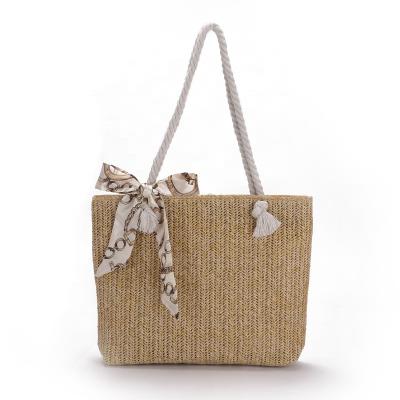 China Fashion Recycled Straw Bag Lady Summer Beach Burlap Shoulder Fashion Cross Woven Bohemian Design - Large Capacity Body Weaving Tote Bags for sale