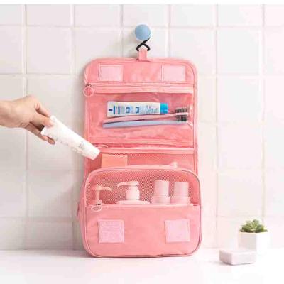 China Large Capacity Fashion Custom Nylon Waterproof Woman And Girls Makeup Bag Traveling Portable Cosmetics Organized Bag for sale