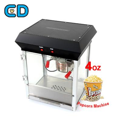 China 2.5OZ 4OZ Small Popcorn Machine Hot Oil Popcorn Maker Stainless Steel Popcorn Maker Automatic Soft Tabletop Machine for sale