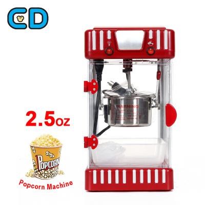 China Wholesale Modern Automatic Kettle Popcorn Popcorn Maker Maker Tabletop Theater Style Popcorn Maker 2.5 Ounce Nostalgia Movie Screening Time for sale