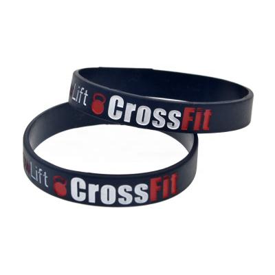 China CLASSIC Crossfit Silicone Wristband 1/2 Inch Wide Squat Sport Adult Jump 50PCS Gfit Size for sale