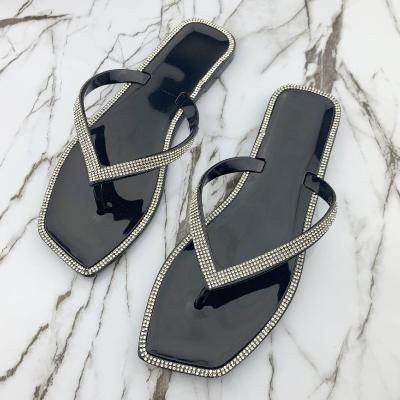 China Fashion Trend Best Selling Trend Drilled Cheap Ladies Flip Flops Slippers For Women Summer for sale