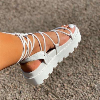 China Late summer luxury hot women's fashion trend sales ladies elastic gathered flat sandals for sale