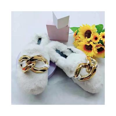 China Fashion Trend High Quality Winter Warm Indoor Soft Non-slip Fluffy Slippers For Women for sale