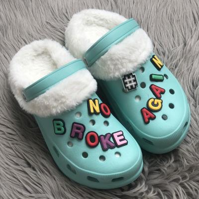 China Wholesale Fashion Trend Factory Price Slip On Shoe Shoes Female Male Hoops For Beach Sports With Hoop Shoe Charms Slippers for sale