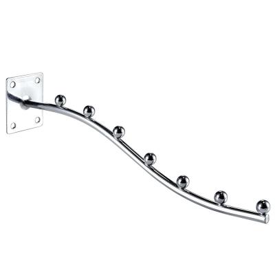 China Fit On The Wall With Screws Chrome Waterfall Display Wall Hook With 7 Balls for sale