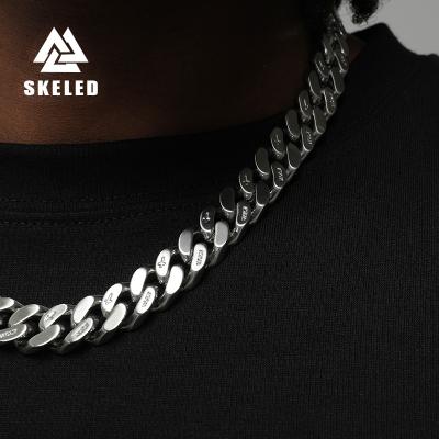 China Hip-hop Cuban Fashionable Male Couples Necklace Personality Hiphop Cross Chain Clavicle Double Sided Swept Chain Chain for sale