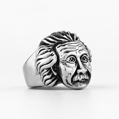 China Religious Men's Stainless Steel Frankenstein Ring Creative Gothic Style Men's Unique Trend Jewelry Gifts for sale