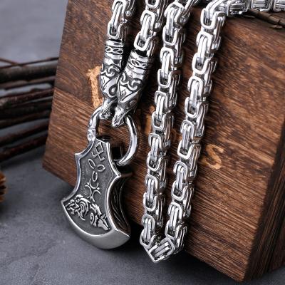 China Norse culture pirate accessories of Thor Suit Men necklace CLASSIC Viking ax pendant fashion jewelry pendants for sale