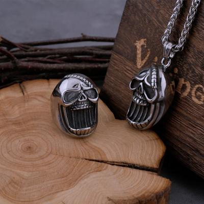 China Mens Skull Design Bar Street Style Stainless Steel Bottle Opener Ring Party Vintage Accessories Gift Punk Jewelry for sale