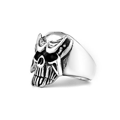 China Ring Hip Hop Street Party Punk Trend Nordic Skull Men's Retro Stainless Steel Horror Couples Gift Jewelry for sale