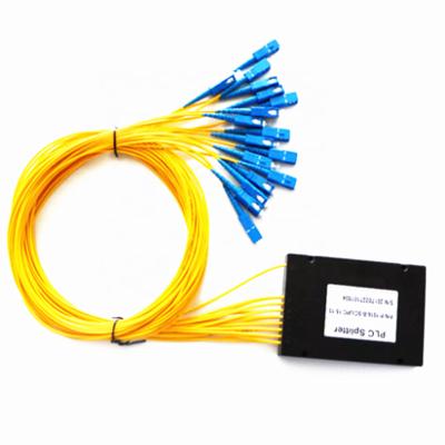 China Promotional PLC Splitter Price ABS Box Mode With SC/APC Connector 16 ftth 2/8 PLC Splitter for sale