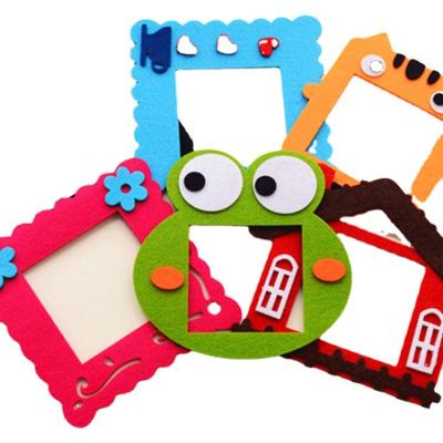 China DIY New Educational Cute Science Toys Cartoon Shaped Picture Frame Sticking Fashion Home Wall Free Adhesive Switch Cover Felt for sale