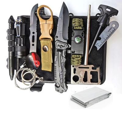 China Hike Training Outdoor Camping Multi Tool Adventure Fuction Survival Tool Kit 14 in 1 Tool Kit Emergency Supply Free Combination for sale