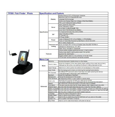 China Popular The  Best Partner for RC Bait Boat  Fish Finder for sale