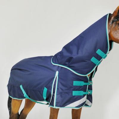 China Polyester& Cotton 2022 Latest Design Durable Waterproof Horse Exercise Assembly Stable Equine Equestrian Horse Covers Sheets Blankets With Neck for sale