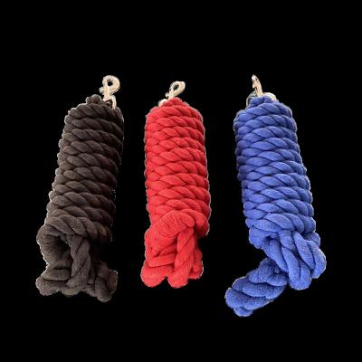 China Factory Wholesale Custom Durable Equestrian Equine Riding Strong Braided Nylon Horse Reins Lead Lead Ropes for sale