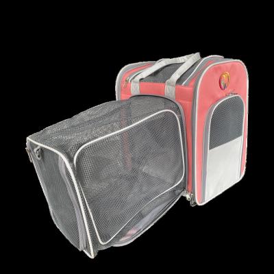 中国 Viable Customize Pet Carrier Easy Carry Breathable Adjustable Expandable Dog Backpack For Travel 販売のため