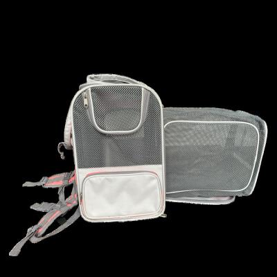 中国 Factory direct sale OEM ODM viable gray expandable dog and cat 4 sides pet carrier backpack 販売のため