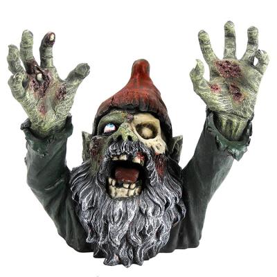 China Eco-friendly Zombie Wholesale Gothic Resin Halloween Decoration Garden Decor Gombie Resin Indoor Outdoor Decor for sale