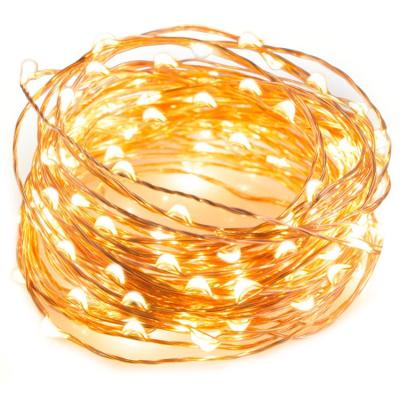 China Plastic LED String Lights 33ft with100 LED Waterproof Decorative Lights for Bedroom Patio Parties for sale