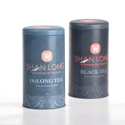 China Eco-friendly and Recyclable Material Decorative Coffee Tin Can, Hot Selling Airtight Loose Metal Tea Leaf Packaging Tin Box With Plug Lid for sale