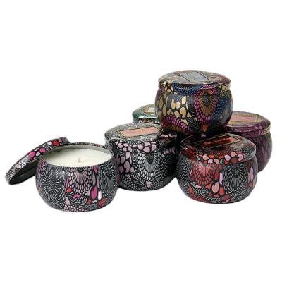 China Wholesale Round Metal Material Eco-friendly And Recyclable Decorative Candle Tin Containers Wax Pomade Tin Can Box for sale