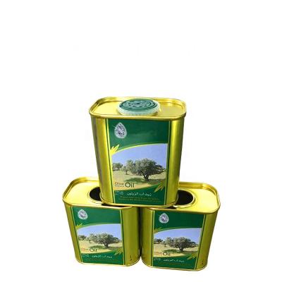 China Wholesale 100ml 175ml 500ml Metal Container Box Recyclable Food Grade Olive Oil Tin Cans Cooking Oil Tin Can Box With Plastic Spout for sale