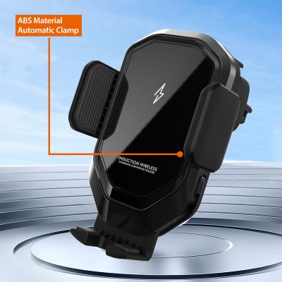 China Lotzi Factory OEM 15W Sensor Auto Grip Charger Car Air Vent Custom Fast Charging Wireless Cell Phone Holder For Mobile Phone for sale