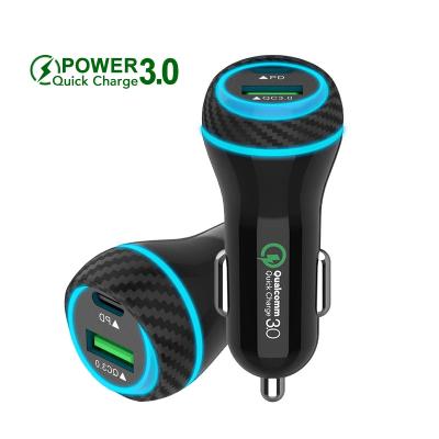 China USB C 45W 2-Port Palladium 3.0 Auto Fast Charging Super Fast Charging Huawei High Speed ​​Charging Electronics Accessories Phone Car Charger for sale