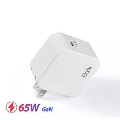 China Palladium High Speed ​​GaN Quick Travel Wall Charger 65W PPS Mobile Phone High Power Charging Palladium For Laptop MacBook iPad Type-C iPhone for sale