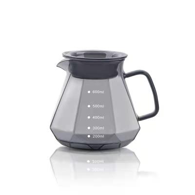 China New Model Light Luxury Style Viable Coffee Sharing Pot Handmade Coffee Maker Set Factory Price Glass Cup for sale