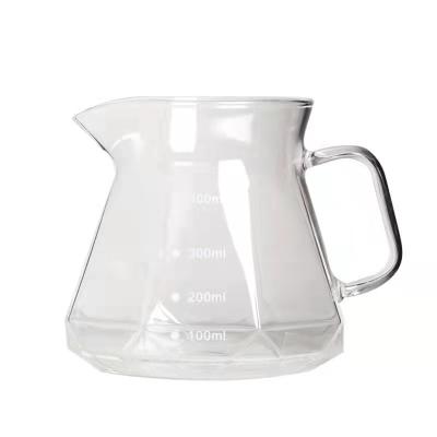 China High Borosilicate Glass Coffee Teapot Cup Filter Cup Diamond Viable Hit Amazon Glass Jar Clearly for sale