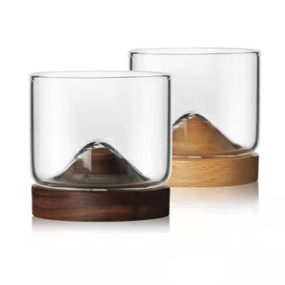 China Viable Popular Hot Sale Whiskey Mug Mountain Shape Crystal Glass Cups For Drink Home Use With High Quality for sale