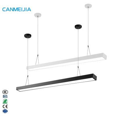 China 1.2M 4ft Designer 30W Modern Decorative Office Aluminum Tube Black Housing Led Shop Light Luxury Hanging Ceiling Lamp Led Linear Light for sale