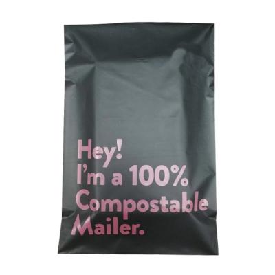 China Degradable Wholesale A3 Custom Printed Logo 100% Biodegradable Compostable Poly Mailers Mailing Bags for sale