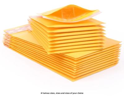 China 100% Free Sample Gold Mailer Biodegradable Padded Bubble Envelope Biodegradable Kraft Paper Padded Envelopes for sale